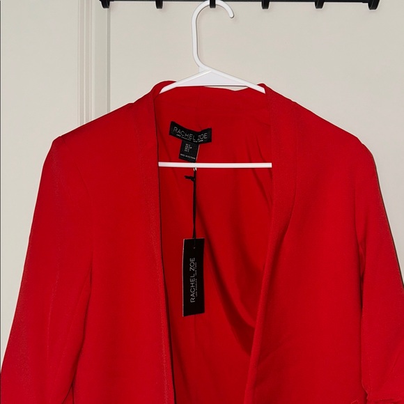 Rachel Zoe Vibrant Red Open-Front Blazer - Picture 2 of 4